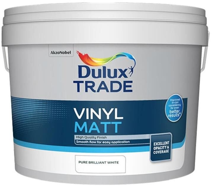 Dulux Vinyl Matt PBW, biela 10 l