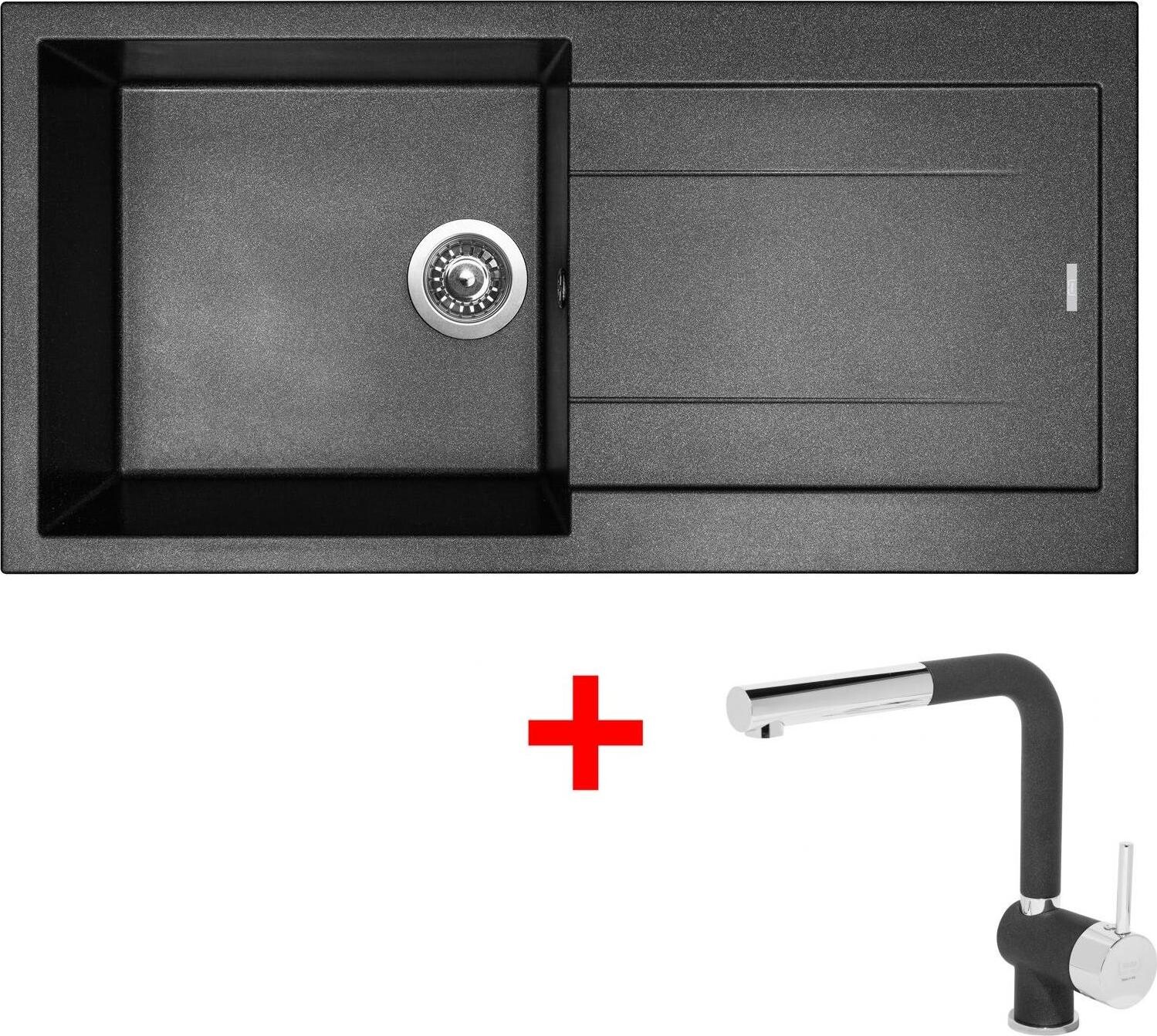 Sinks Amanda 990 Metalblack + Mix 3 P GR