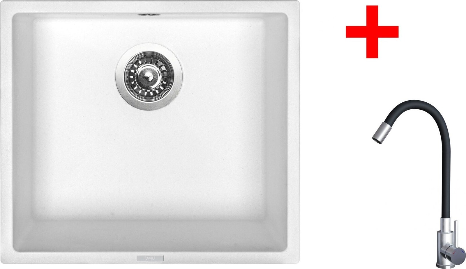 Sinks Frame 457 Milk + Elasta nerez/černý