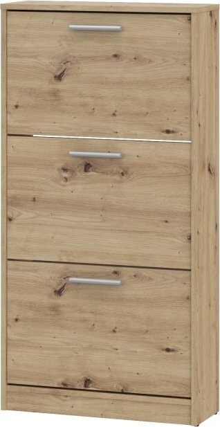 Najlacnejší nábytok Sarel Botník s 3 výklopmi, dub artisan