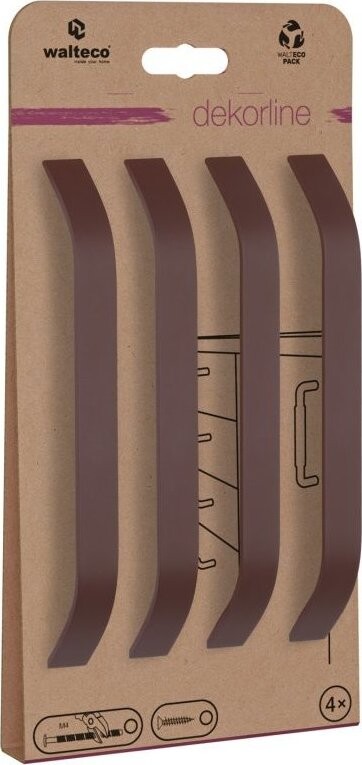 Walteco Set nábytkových úchytek Lugano rozteč 160 mm, matné vínové, 4 ks