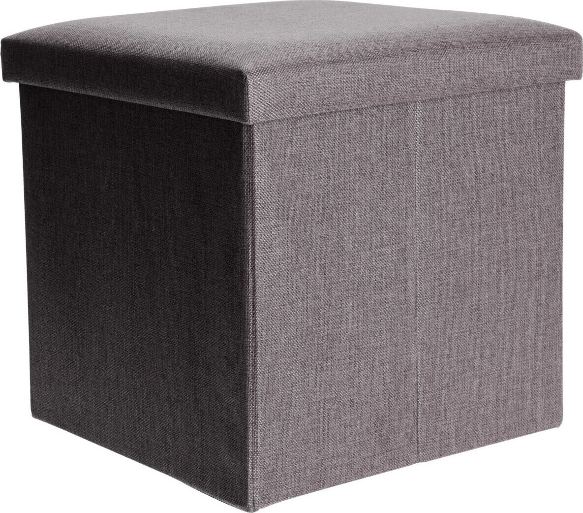 Storagesolutions Taburet s úložným prostorem, 38 × 38 × 38 cm, šedý