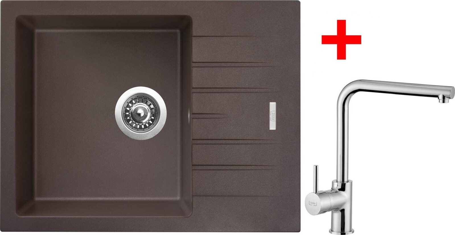 Sinks Perfecto 650 Marone + Elka lesklý