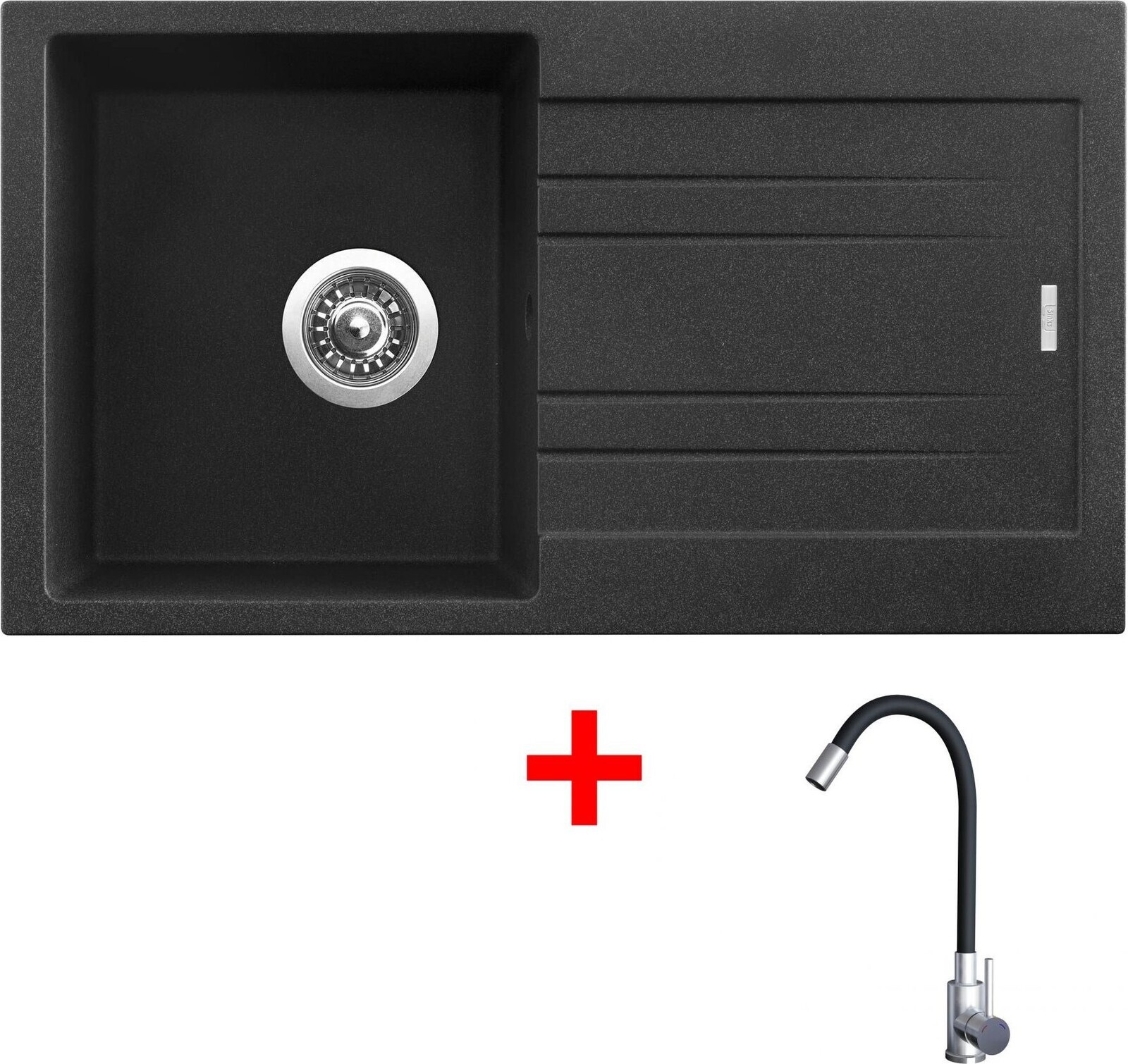 Sinks Rapid 780 Granblack + Elasta nehrdzavejúca oceľ/čierny