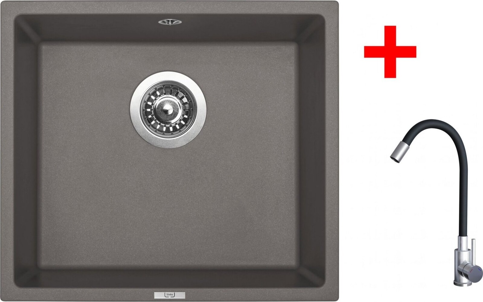 Sinks Frame 457 Truffle + Elasta nerez/černý