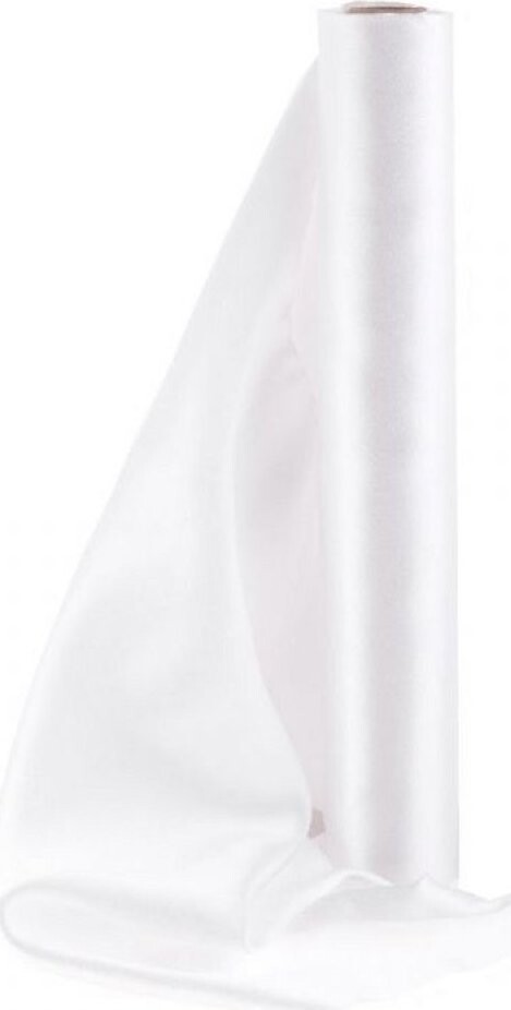 PartyDeco Satén 36 cm/9 m bílý