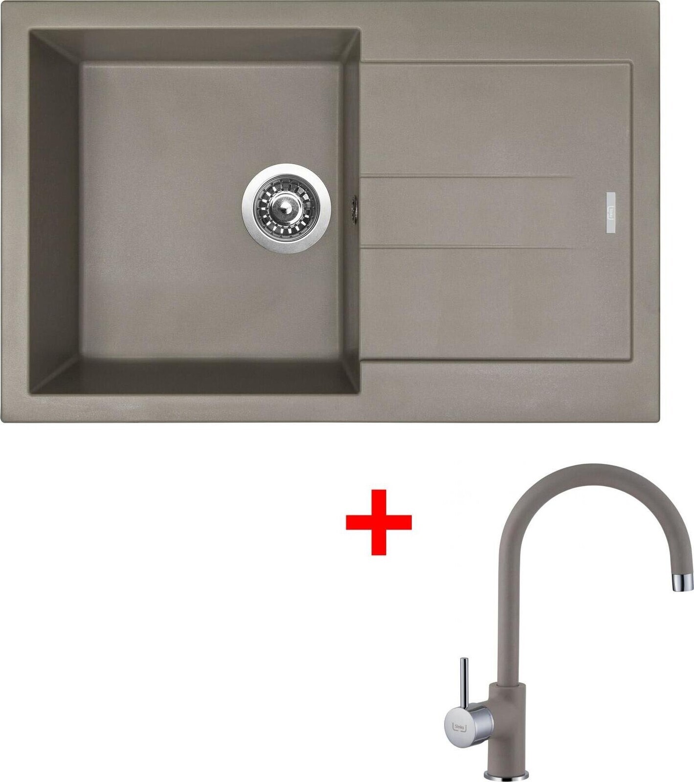 Sinks Amanda 780 Truffle + Vitalia GR