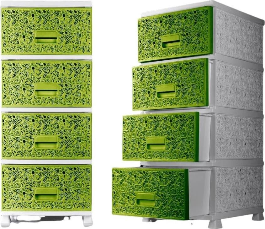 Mega Plast Monako 44 × 38 × 90,5 cm, zeleno/bílá
