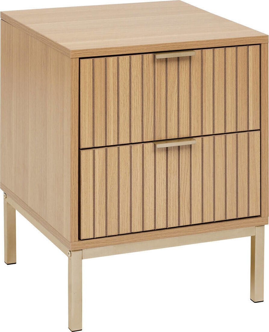5five Simply Smart Tasso Nočný stolík s dvoma zásuvkami, 40 × 40 × 52,5 cm