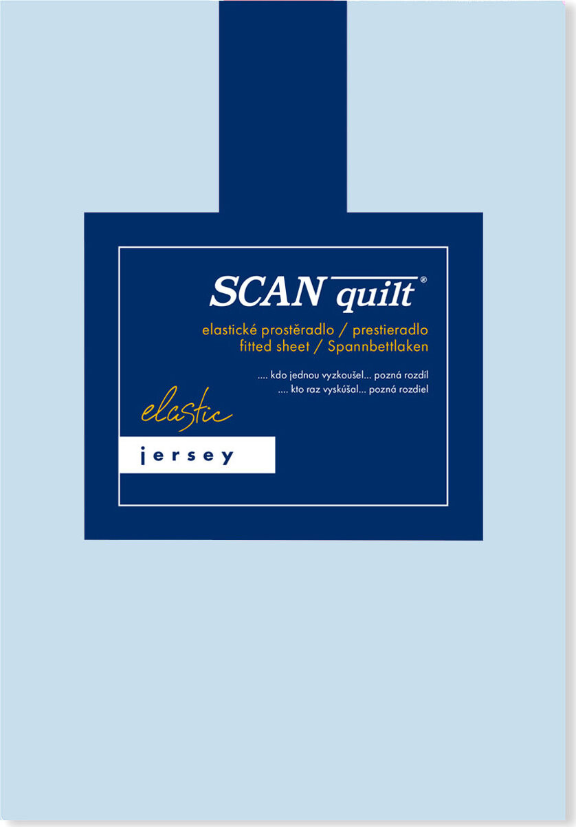 SCANquilt Prestieradlo Jersey Elastic Lycra svetlo modré 200 × 220 cm