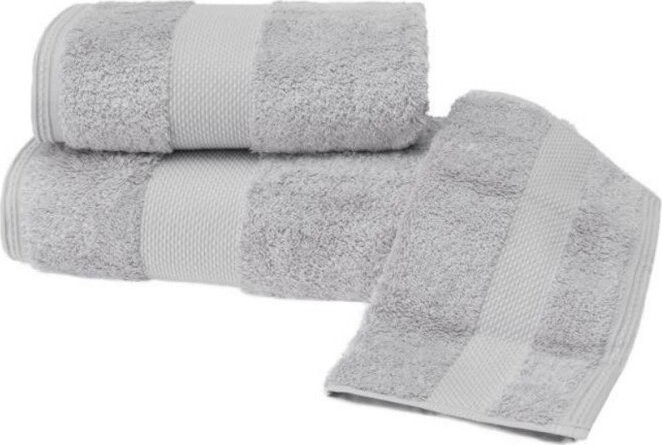 Soft Cotton - Sada ručníku a osušky DELUXE, 2 ks, světle šedá