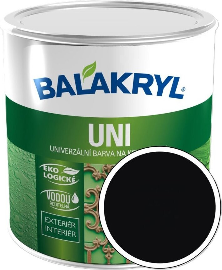 PPG Balakryl Uni Satin 9005, 0,7 kg, černá