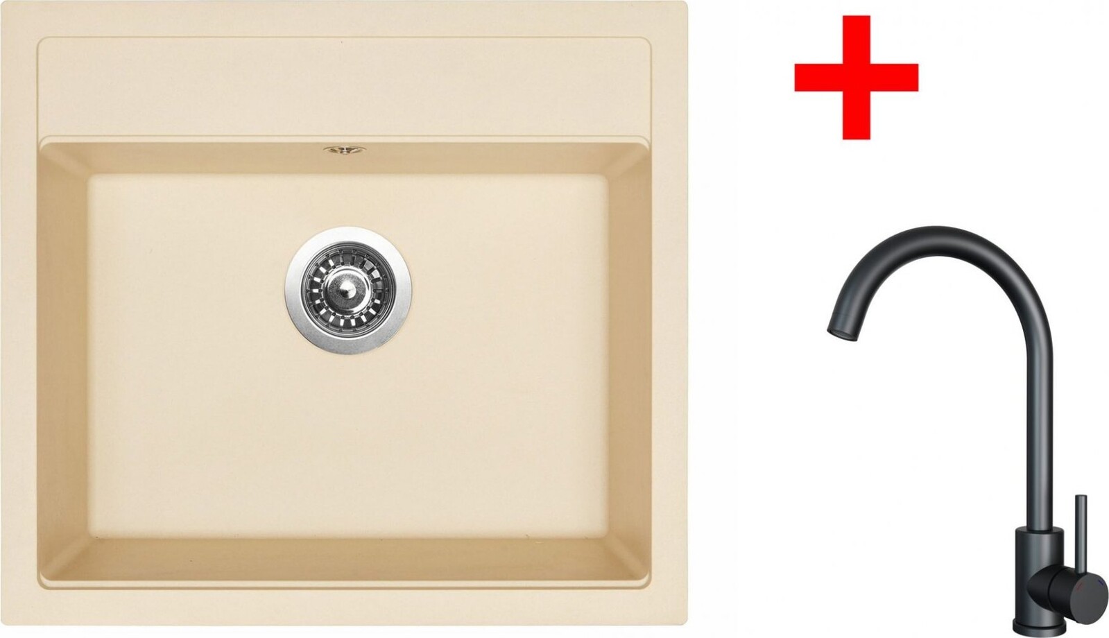 Sinks Solo 560 Sahara + Arco čierny matný