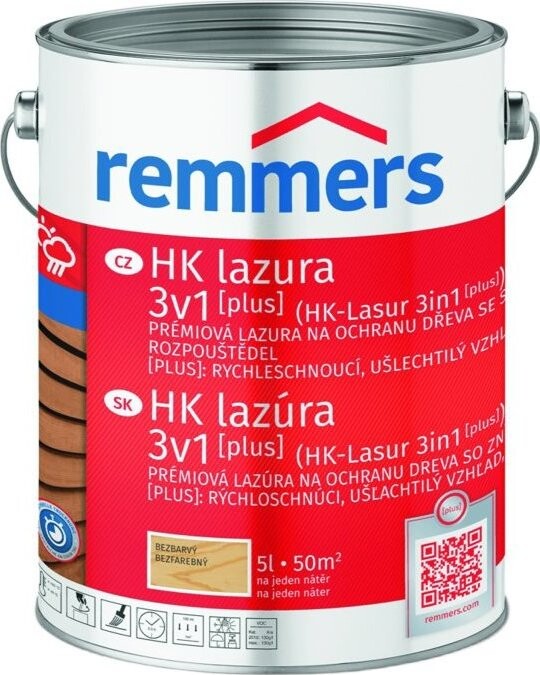 Remmers HK Lazura 3v1 [plus] 5 l Farblos / Bezbarvý