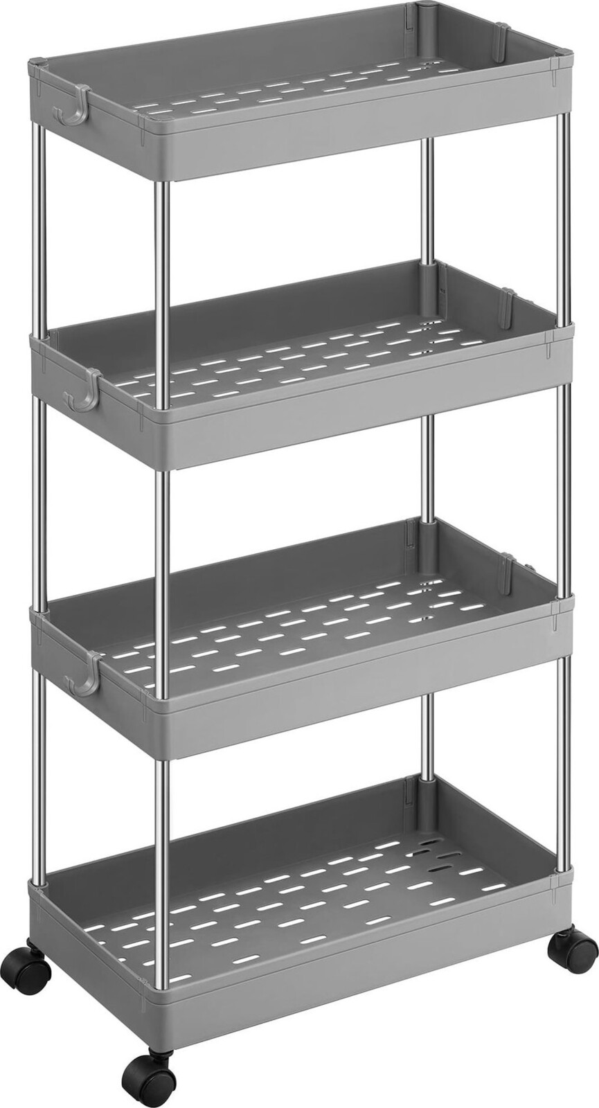 Songmics Pojízdný vozík Tulla 40 cm světle šedý
