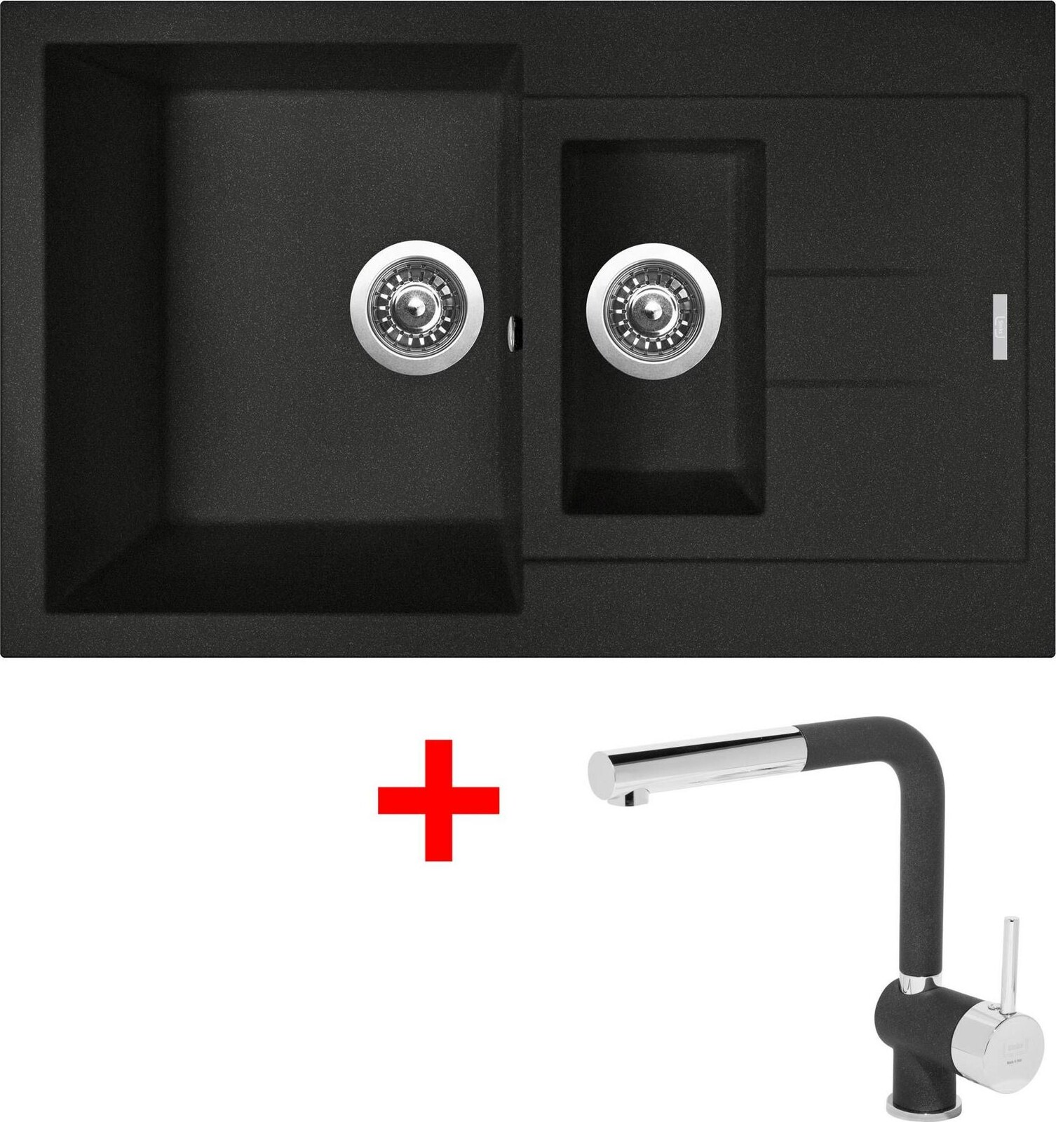 Sinks Amanda 780.1 Metalblack + Mix 3 P GR