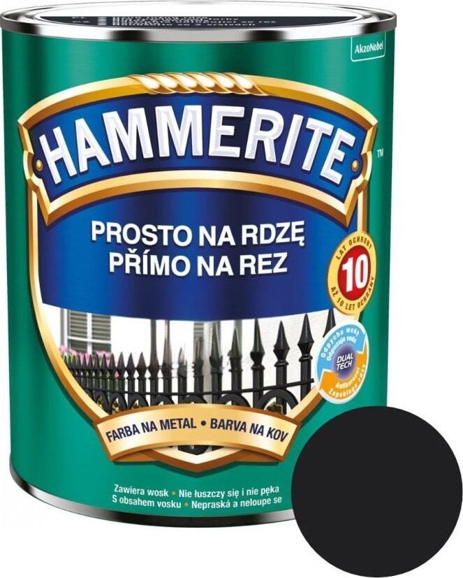 AkzoNobel Hammerite Přímo na rez matný 0,25 l, černá