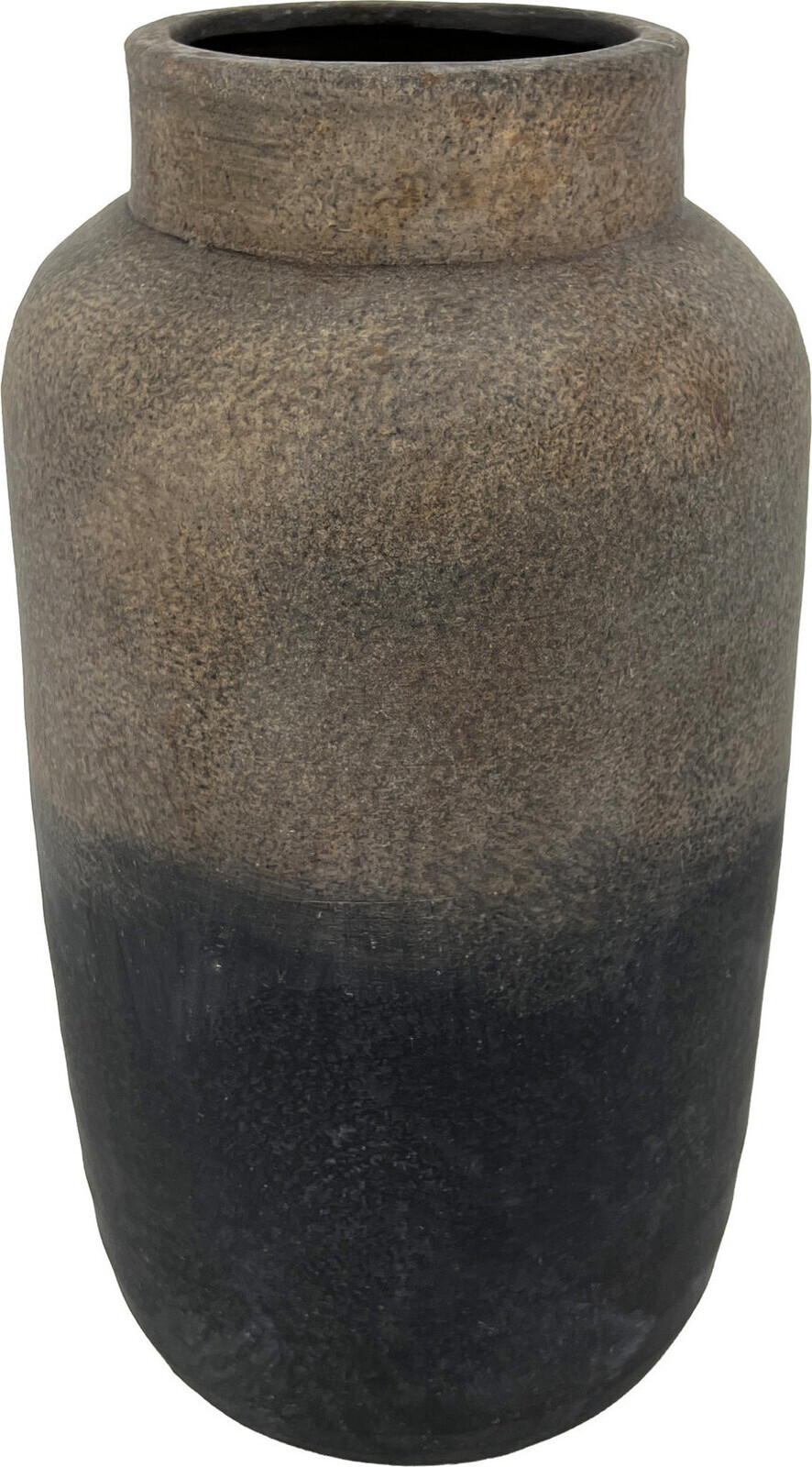 by inspire Keramická váza Tesa, 21,5 × 21,5 × 41 cm, patinovaná rezavě černá