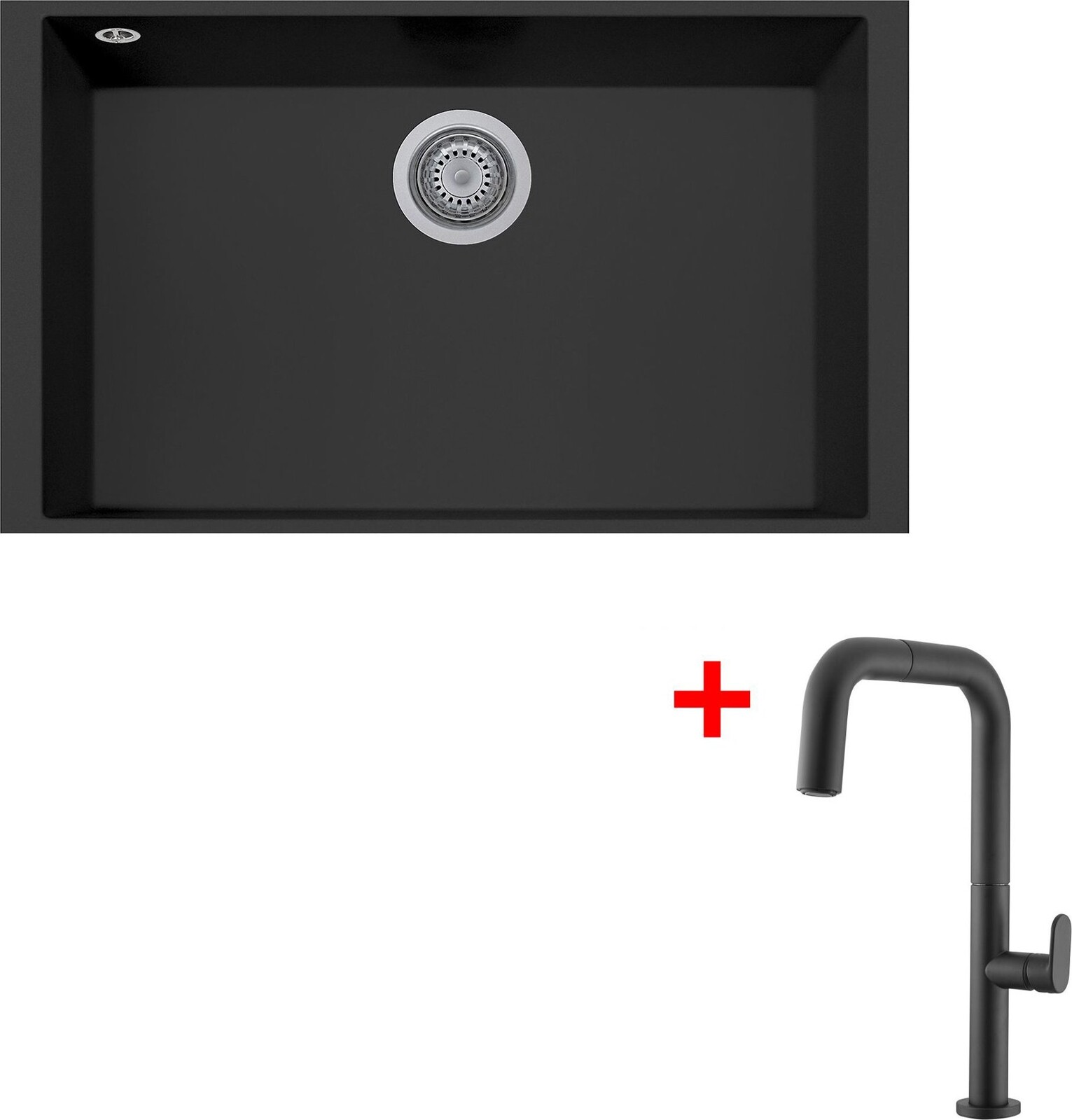 Sinks Cube 690U Nanoblack + Eva P Nanoblack