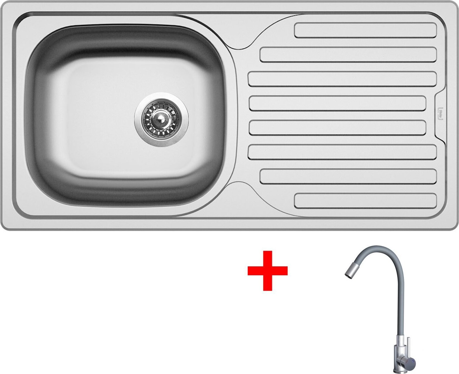 Sinks Classic 860 + Elasta nerez/šedý