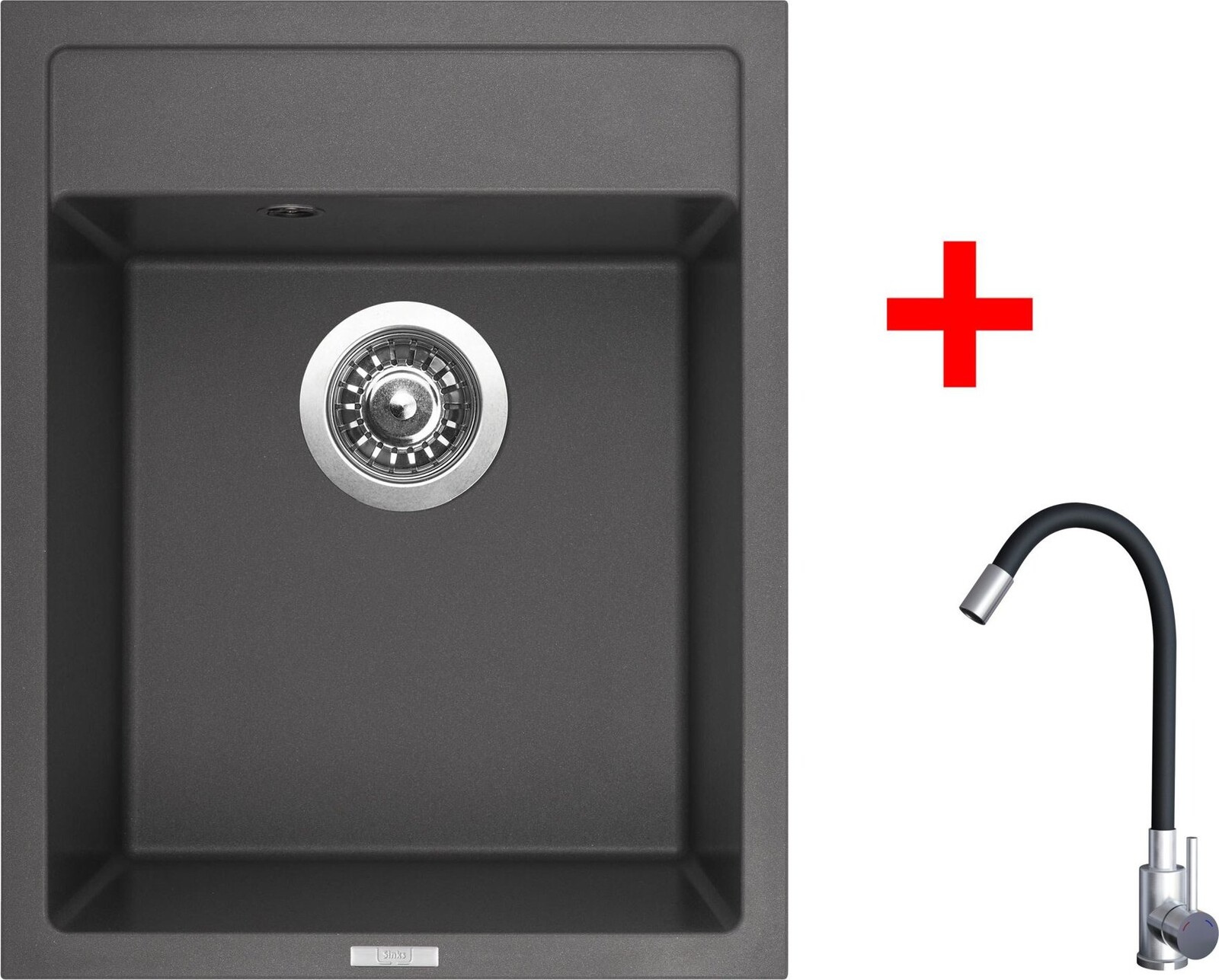 Sinks Classic 400 Titanium + Elasta nerez/černý