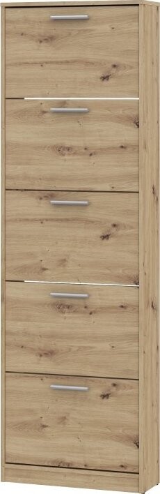 Najlacnejší nábytok Sarel Botník s 5 výklopmi, dub artisan