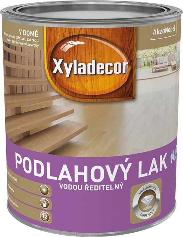 AKZO NOBEL Xyladecor Podlahový lak na vodní bázi 0,75 l Lesk Bezbarvý
