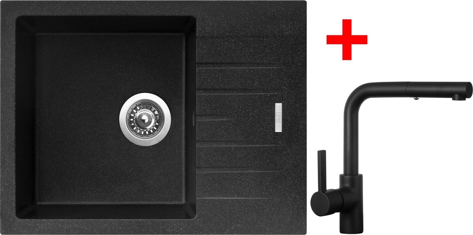 Sinks Perfecto 650 Granblack + Enigma S černý matný