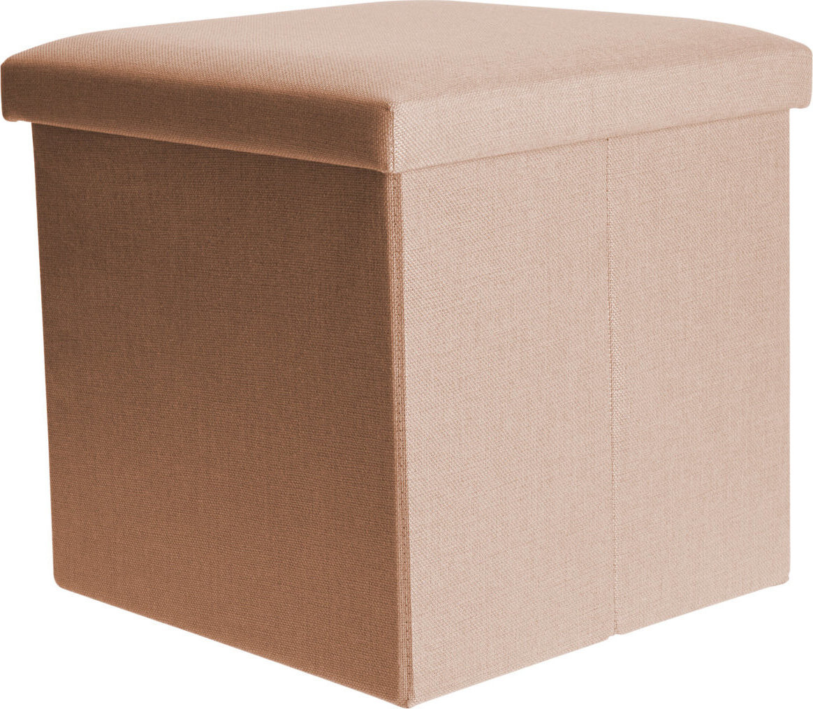 Storagesolutions Taburet s úložným prostorem, 38 × 38 × 38 cm, světle oranžový