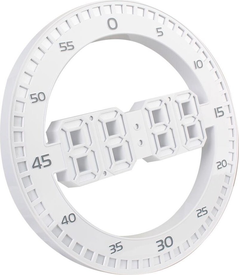 Verk 27451 LED digitální nástěnné hodiny 3D, bílé