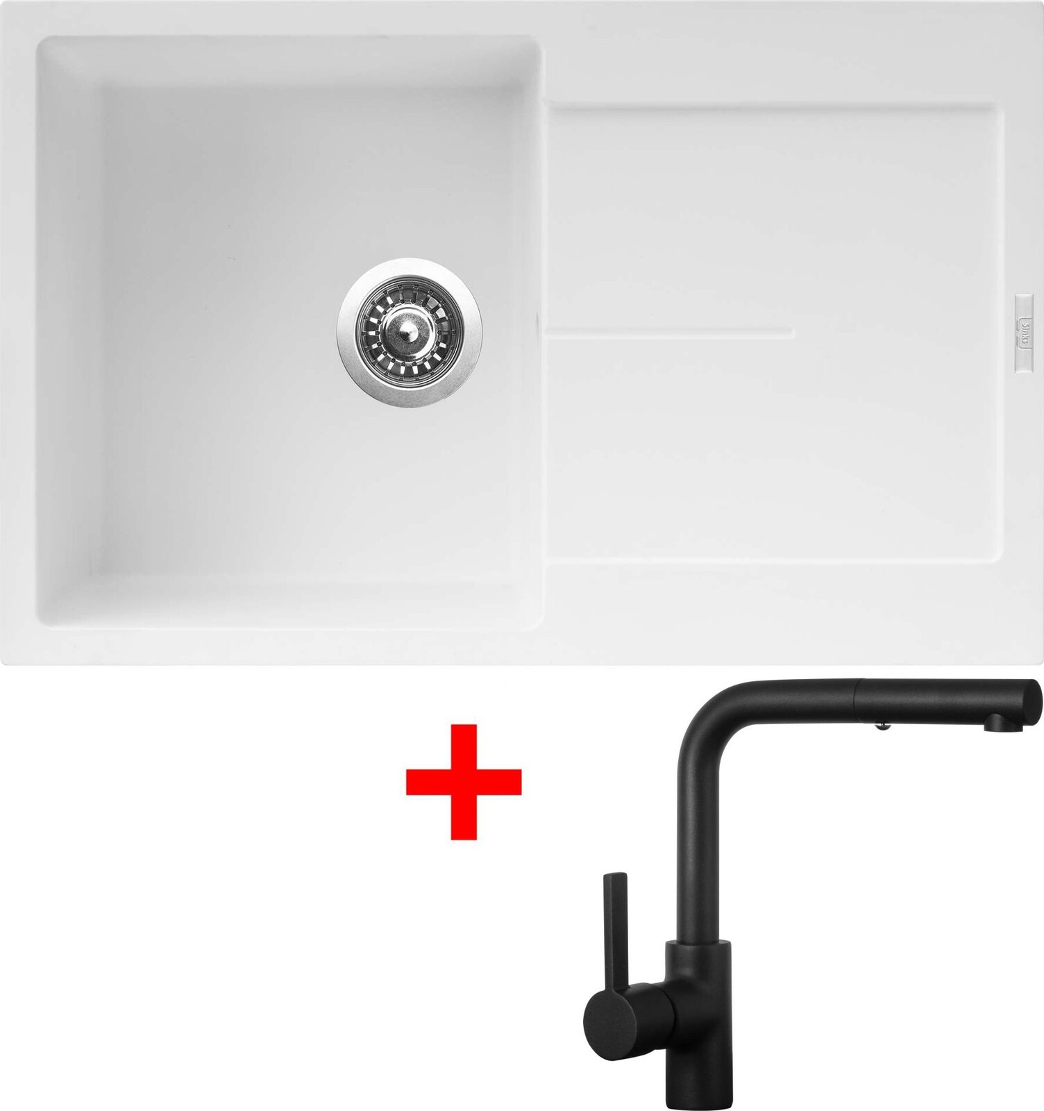 Sinks Ultima 790 Milk + Enigma S čierny matný