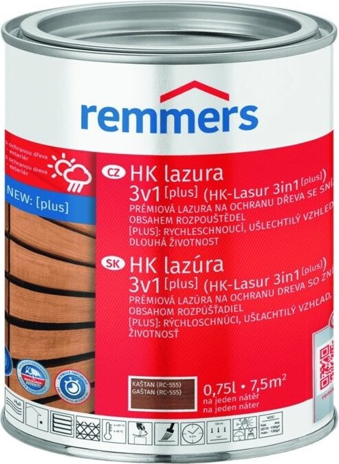 Remmers HK Lazura 3v1 [plus] 0,75 l Kastanie / Kaštan