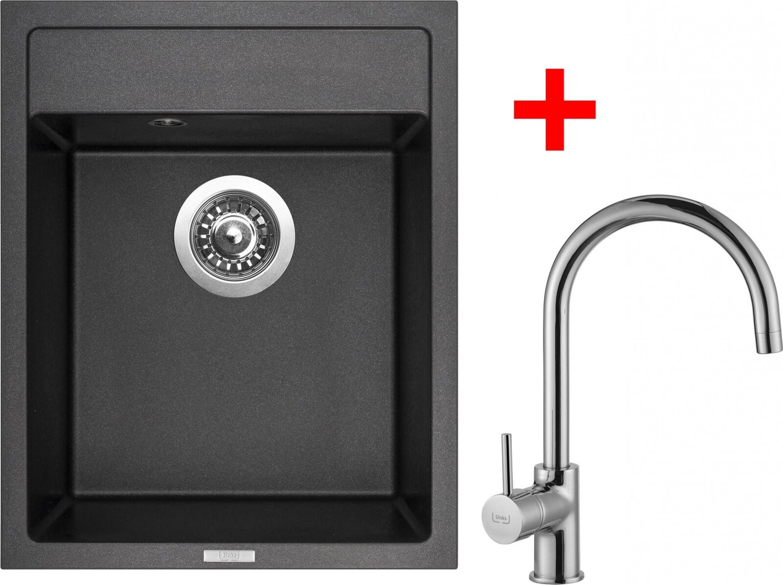 Sinks Classic 400 Metalblack + Vitalia