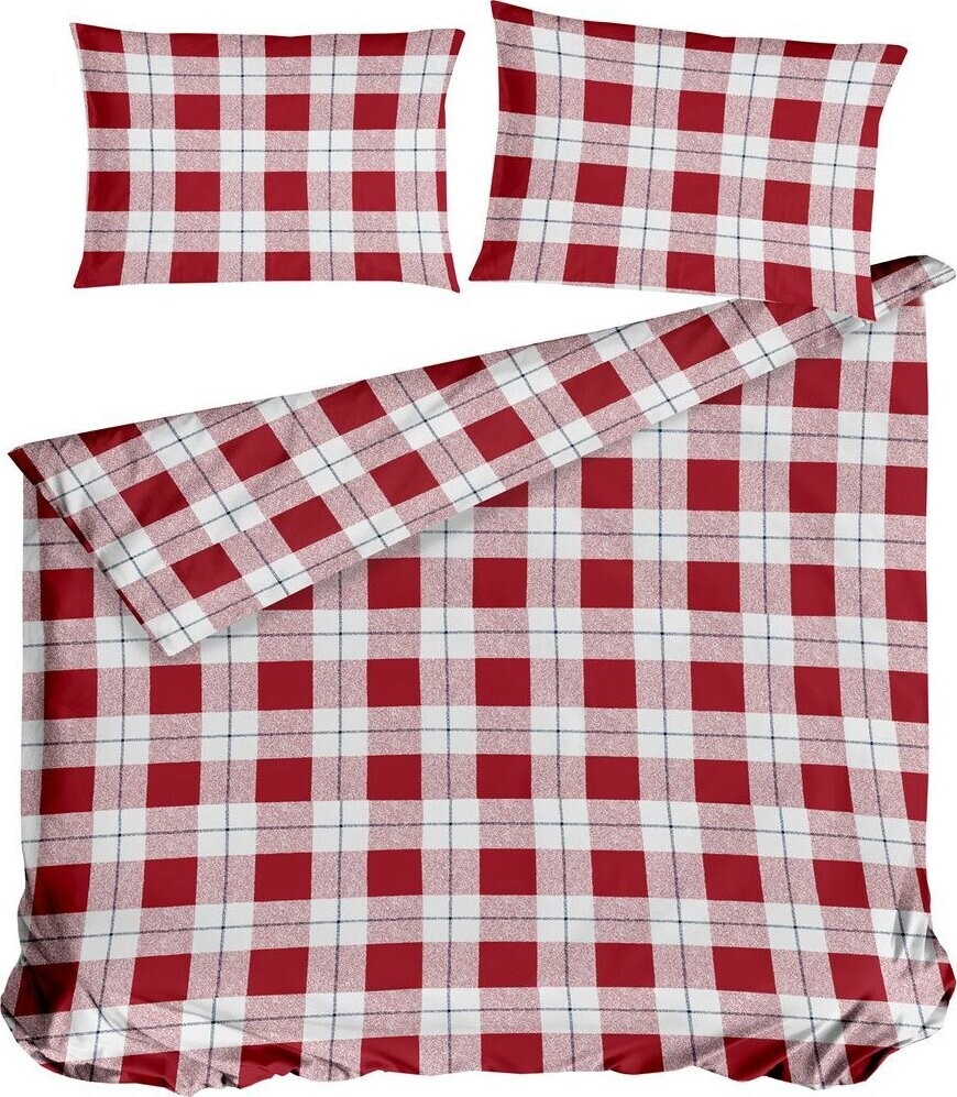 Gipetex bavlnené obliečky Kocka červené 220 × 200/2 × 70 × 90 cm