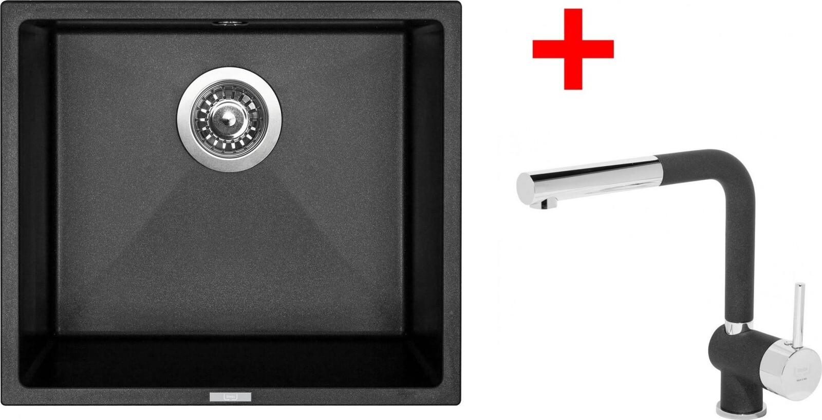 Sinks Frame 457 Metalblack + Mix 3 P GR