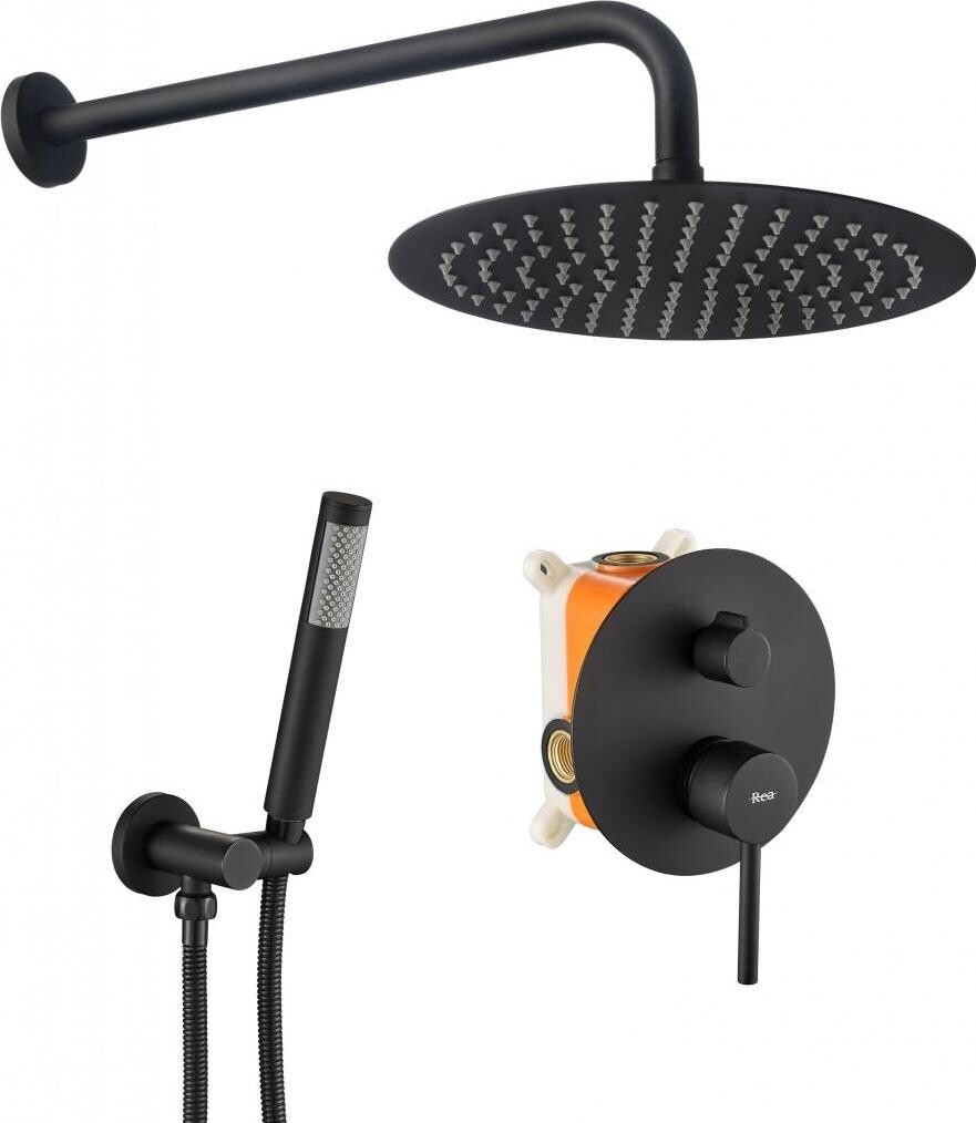 REA Lungo Podomítkový sprchový set, černý ( REA-P4100 )