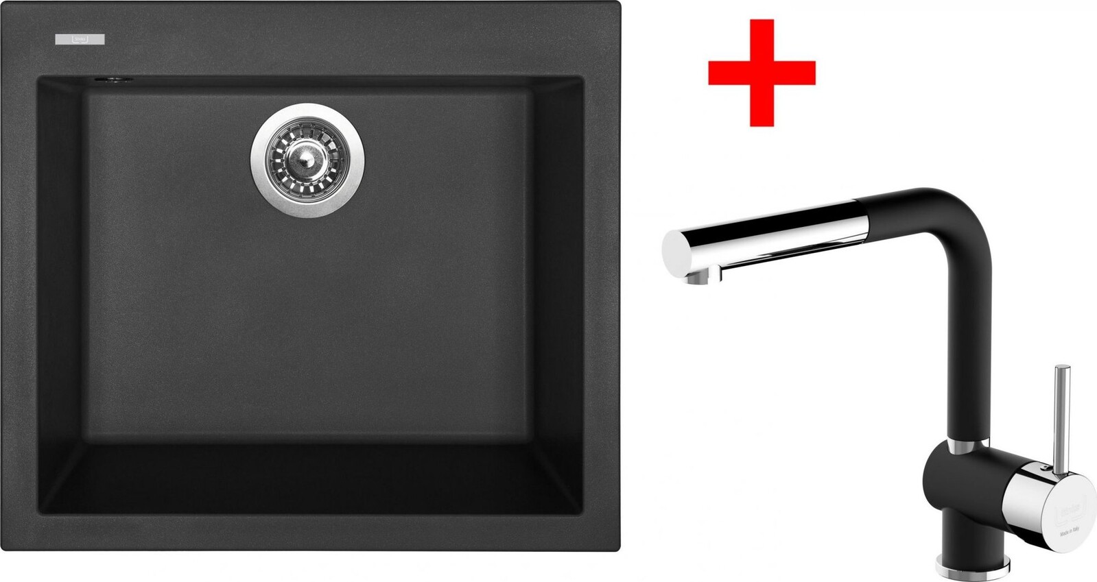 Sinks Cube 560 Nanoblack + Mix 3 P Nanoblack