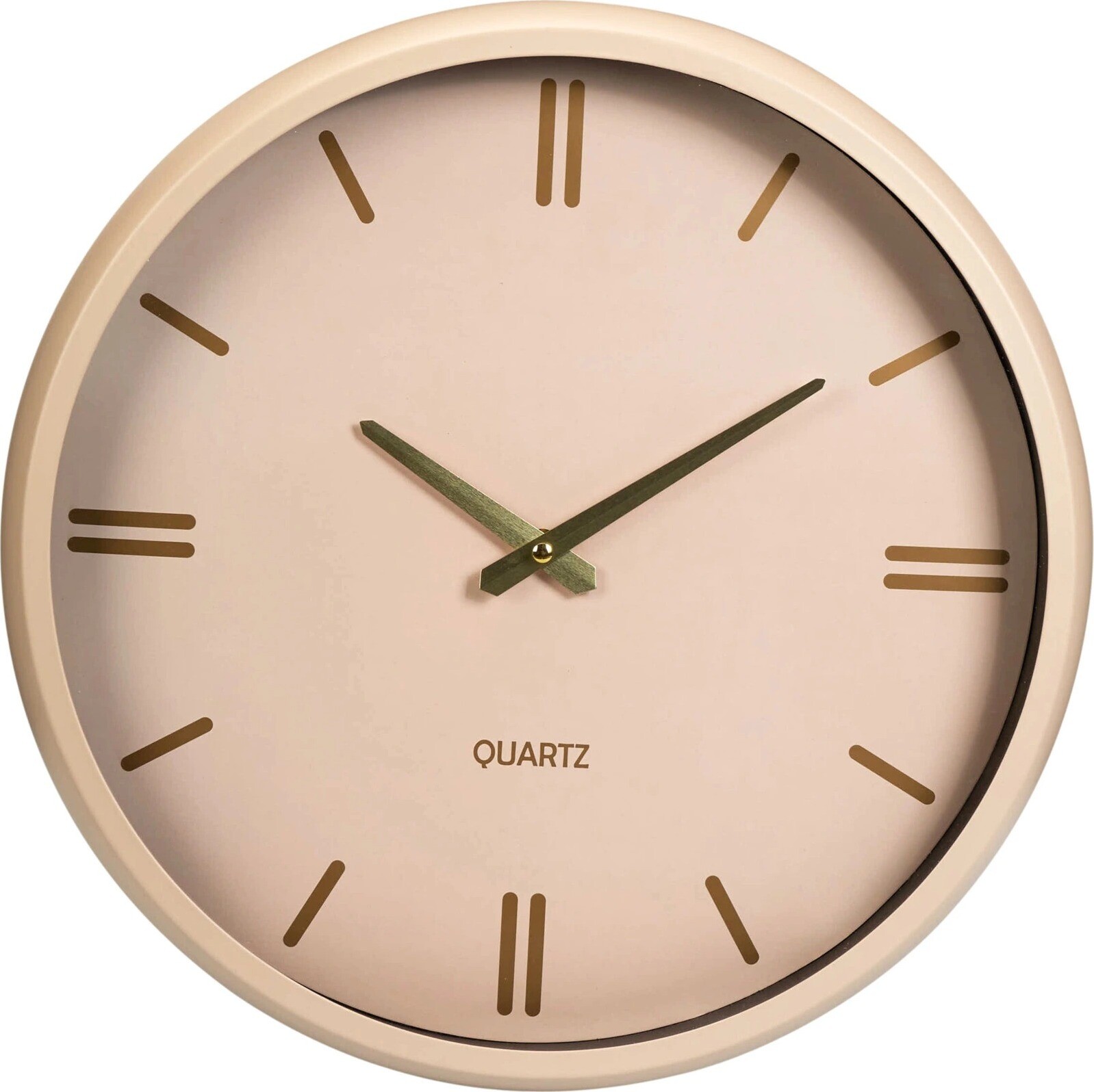 Home Styling Collection Nástěnné hodiny Epoch v krémové barvě s kovovým prvkem, 38 cm