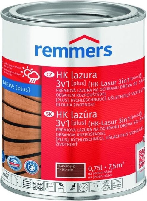 Remmers HK Lazura 3v1 [plus] 0,75 l Teak / Týk