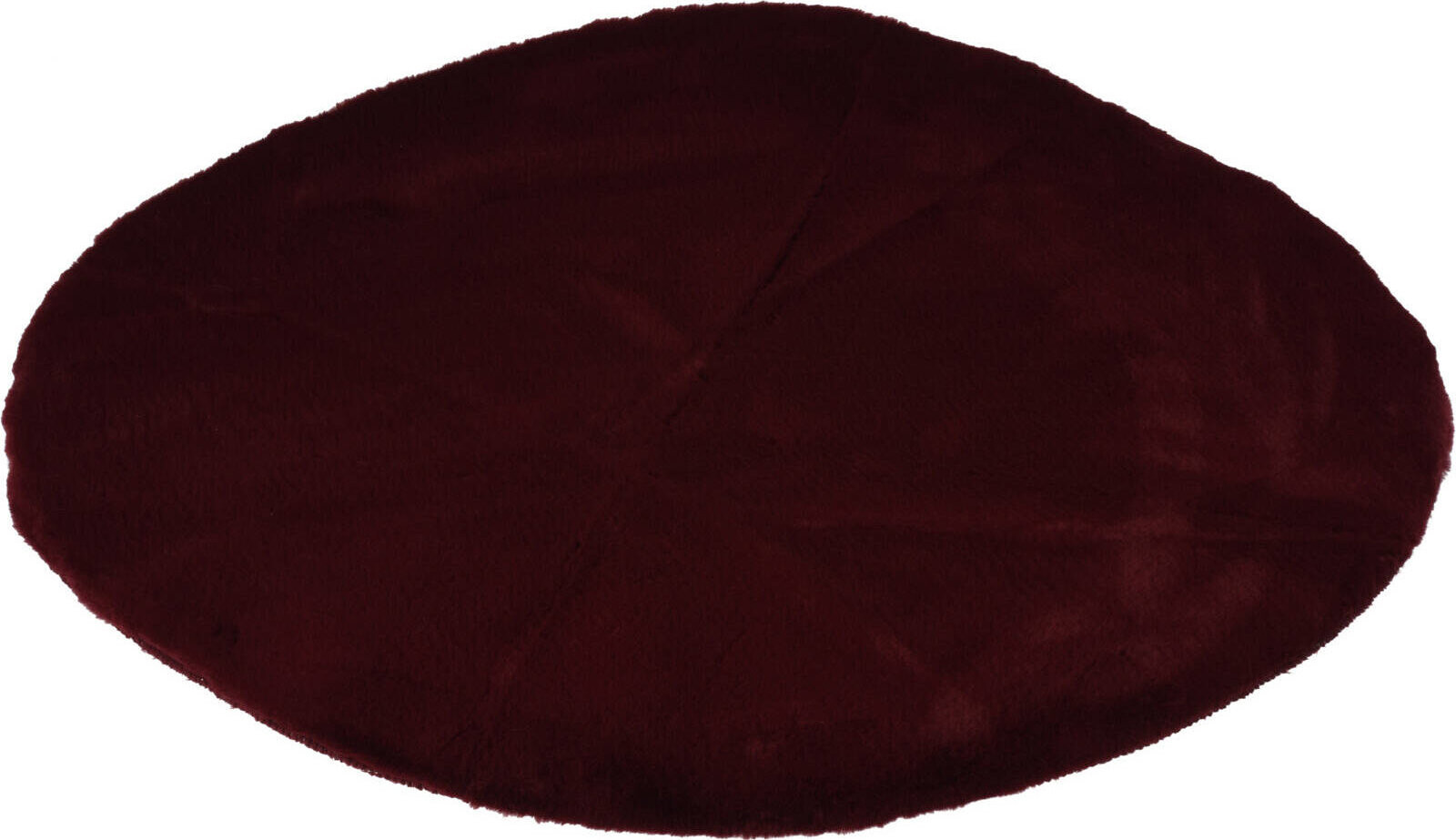 Home Styling Collection Kulatý koberec, umělá kožešina, průměr 80 cm, burgundský