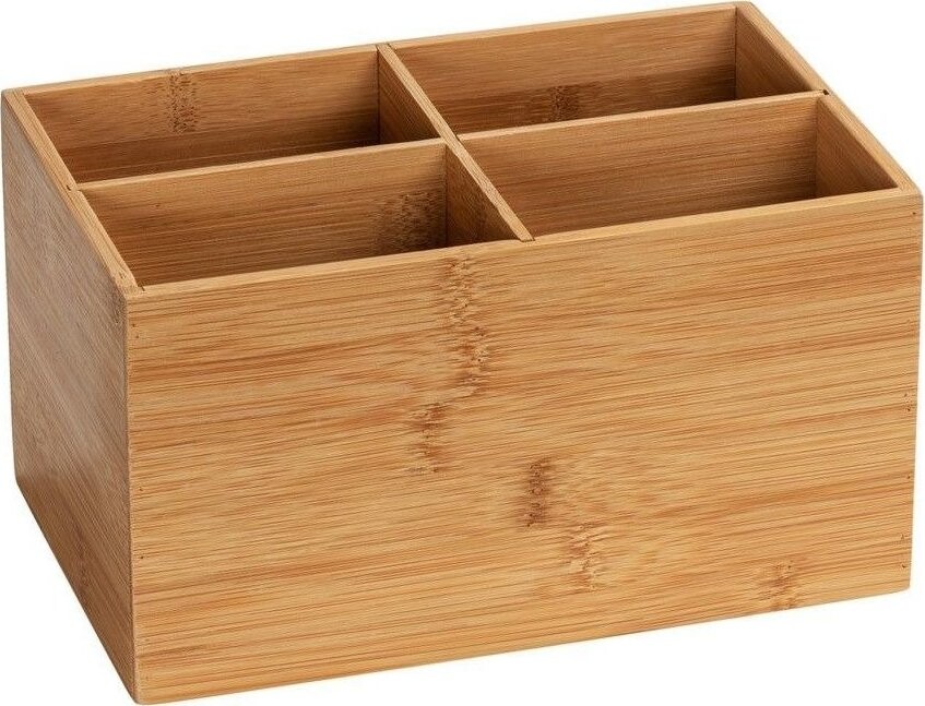 Wenko Koupelnový organizér Terra, bambusový, 4 přihrádky