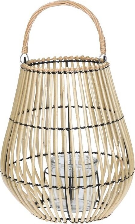 Koopman 54397 Ratanová lucerna na svíčku, 47 cm