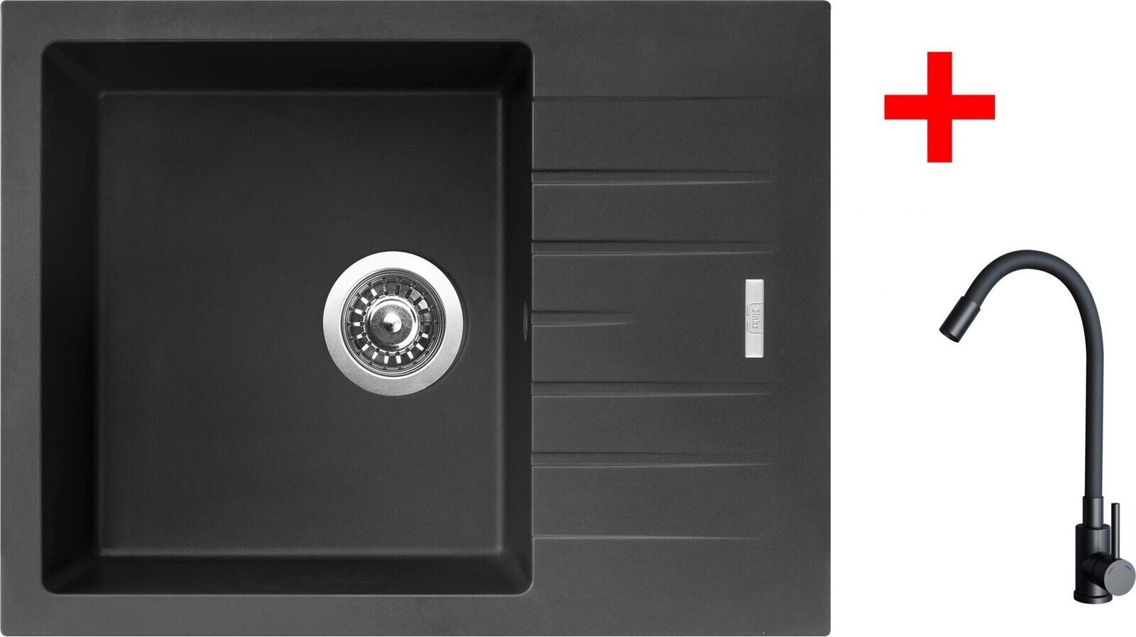 Sinks Perfecto 650 Pureblack + Elasta černý matný