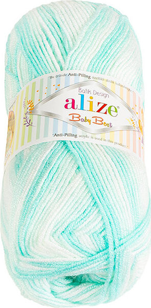 BELLATEX Baby Best Batik 100 g - 6659 bílá, mintová