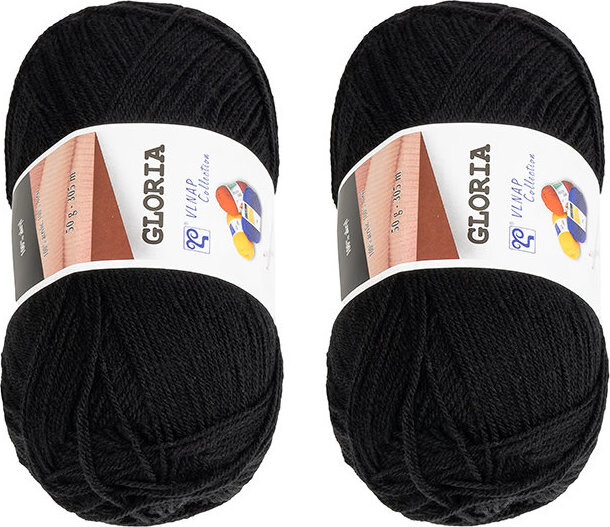 BELLATEX Gloria 50 g set 2 ks - 59005 černá