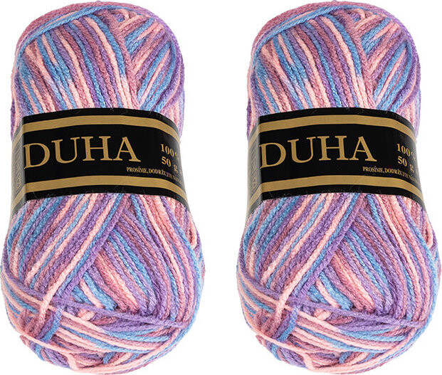 BELLATEX Duha 50 g set 2 ks - 008 růžová, fialová, modrá