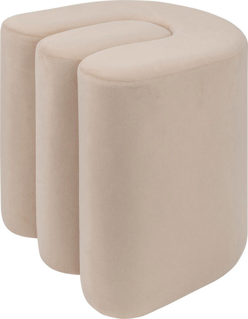 Atmosphera Čalouněný pouf BOLAN, 39,5 × 39,5 × 40,5 cm, béžový