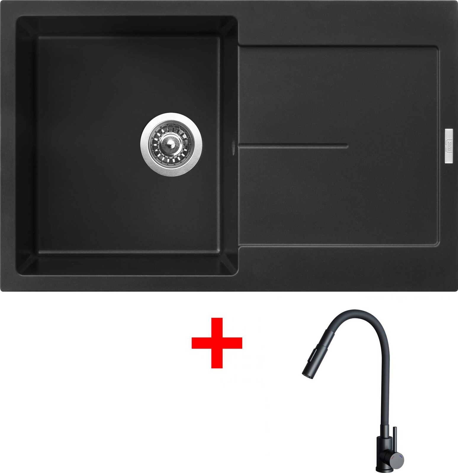 Sinks Ultima 790 Pureblack + Elasta S čierny matný