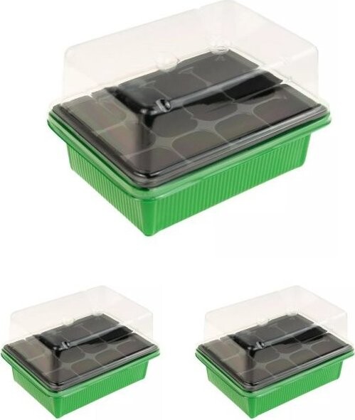 Igotrend Minipařeniště až pro 12 sazenic, set 3 ks