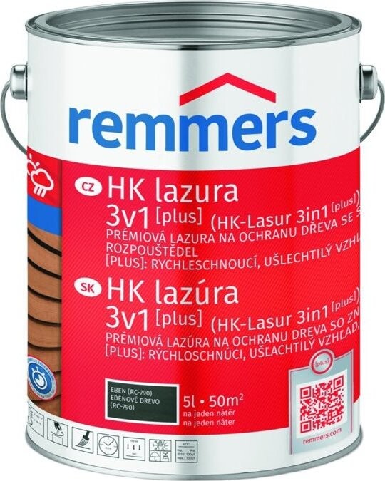 Remmers HK Lazura 3v1 [plus] 5 l Ebenholz / Eben